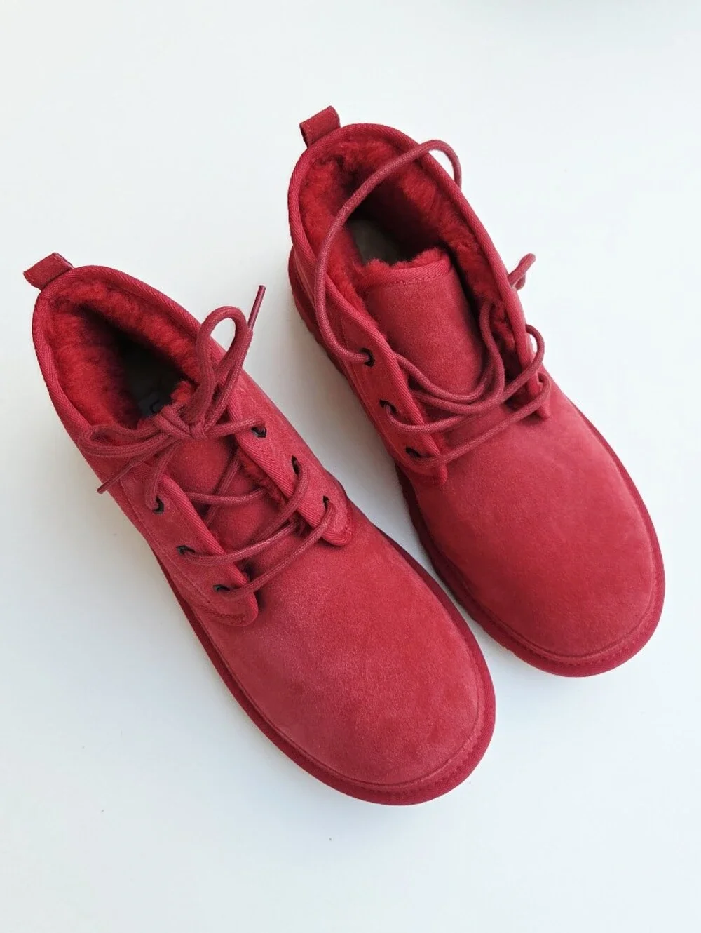 UGG Neumel Men's suede lace-up boots Samba Red Size 11